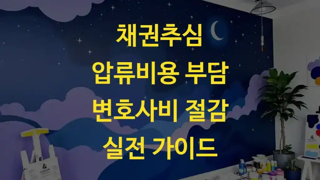 채권추심 압류비용 부담 변호사비 절감 실전 가이드