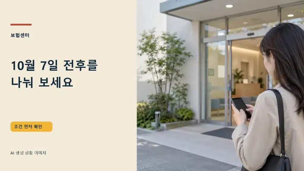 10월 7일 전후를 나눠 보세요 — AI 생성 상황 이미지