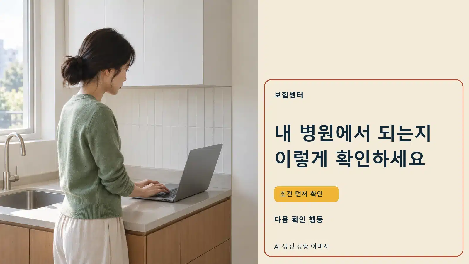 내 병원에서 되는지 이렇게 확인하세요 — AI 생성 상황 이미지