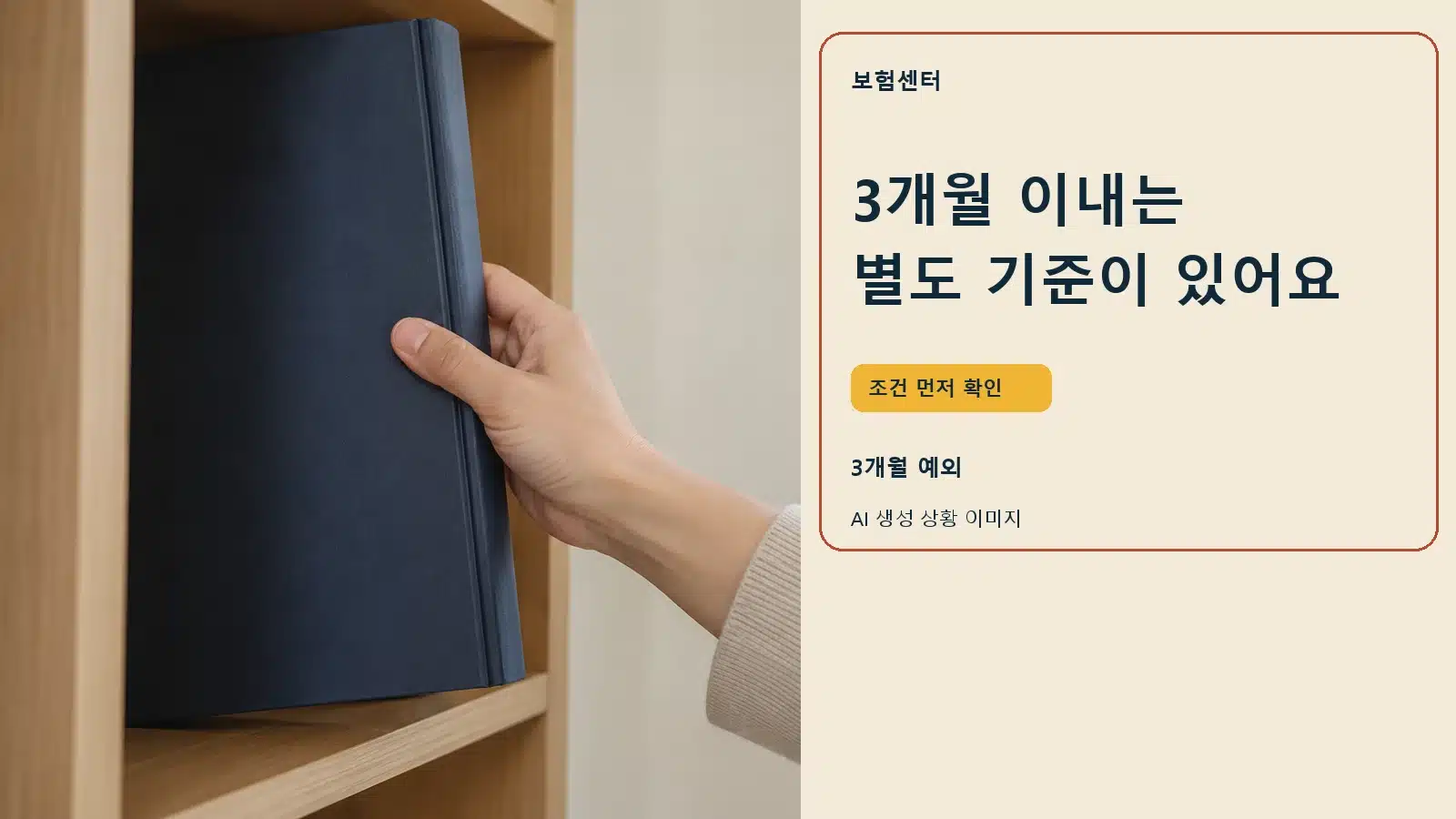 3개월 이내는 별도 기준이 있어요 — AI 생성 상황 이미지